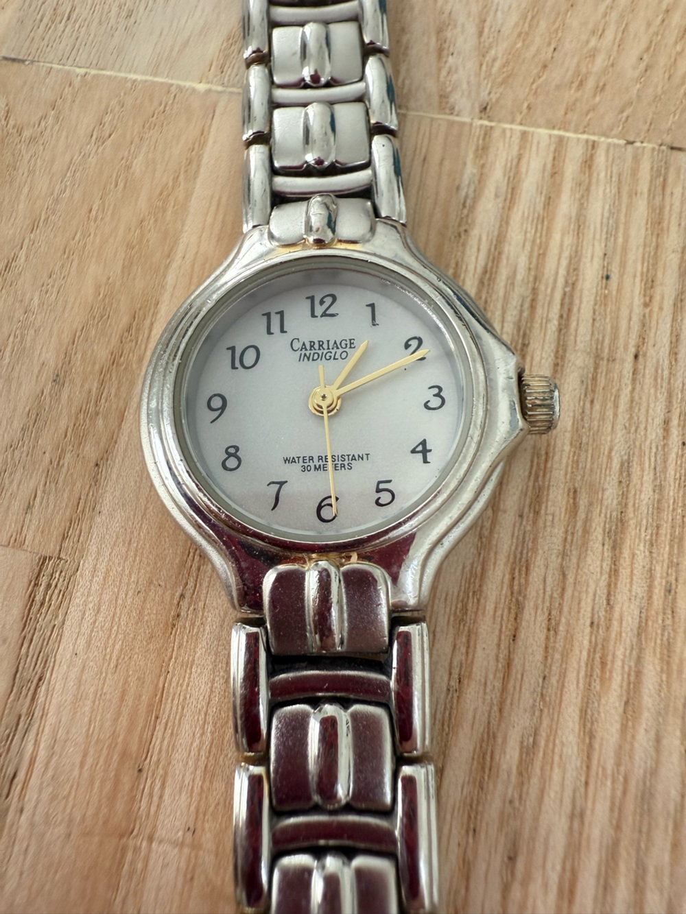 Carriage by Timex ladies silver tone watch NEW BATTERY